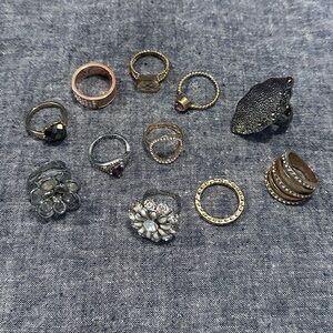 Fashion Jewelry - Women's Ring Collection - Gold, Silver, and Black